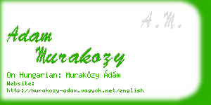 adam murakozy business card